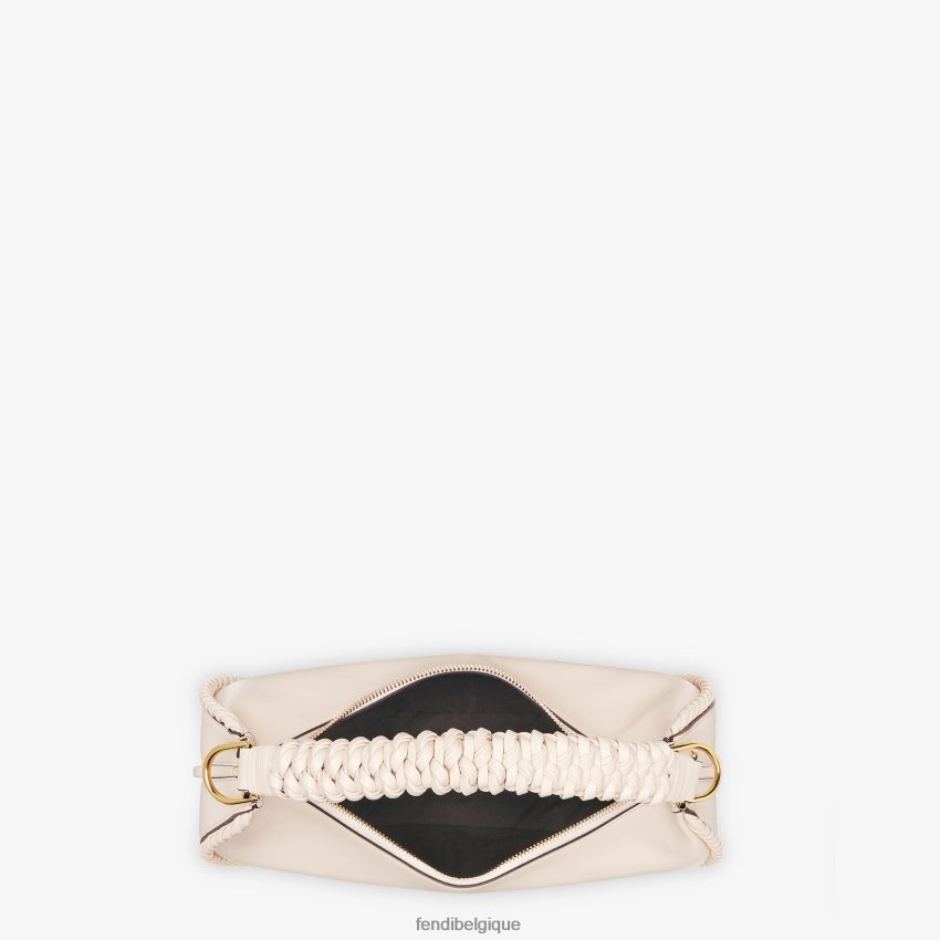 accessoires Fendi sac en cuir camélia avec filetage assorti rose femmes 8X8J2J554 Fendi Belgique