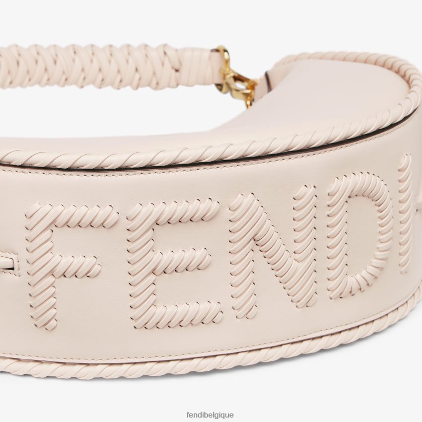 accessoires Fendi sac en cuir camélia avec filetage assorti rose femmes 8X8J2J554 Fendi Belgique