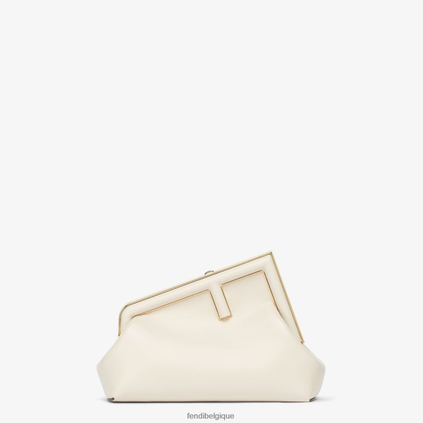 accessoires Fendi sac en cuir camélia blanc femmes 8X8J2J853 Fendi Sac