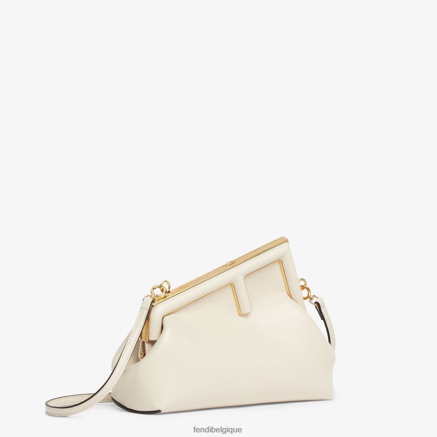 accessoires Fendi sac en cuir camélia blanc femmes 8X8J2J853 Fendi Sac