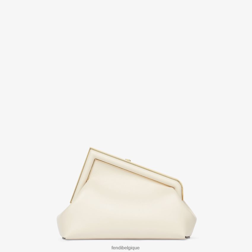 accessoires Fendi sac en cuir camélia blanc femmes 8X8J2J853 Fendi Sac