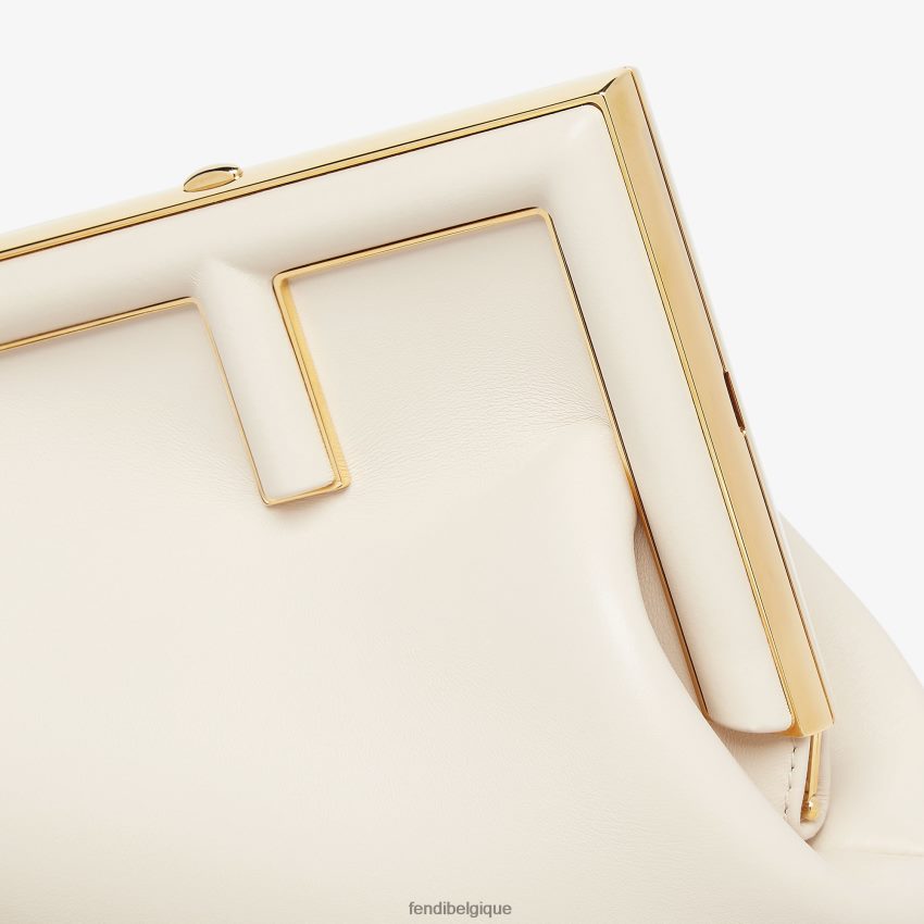 accessoires Fendi sac en cuir camélia blanc femmes 8X8J2J853 Fendi Sac