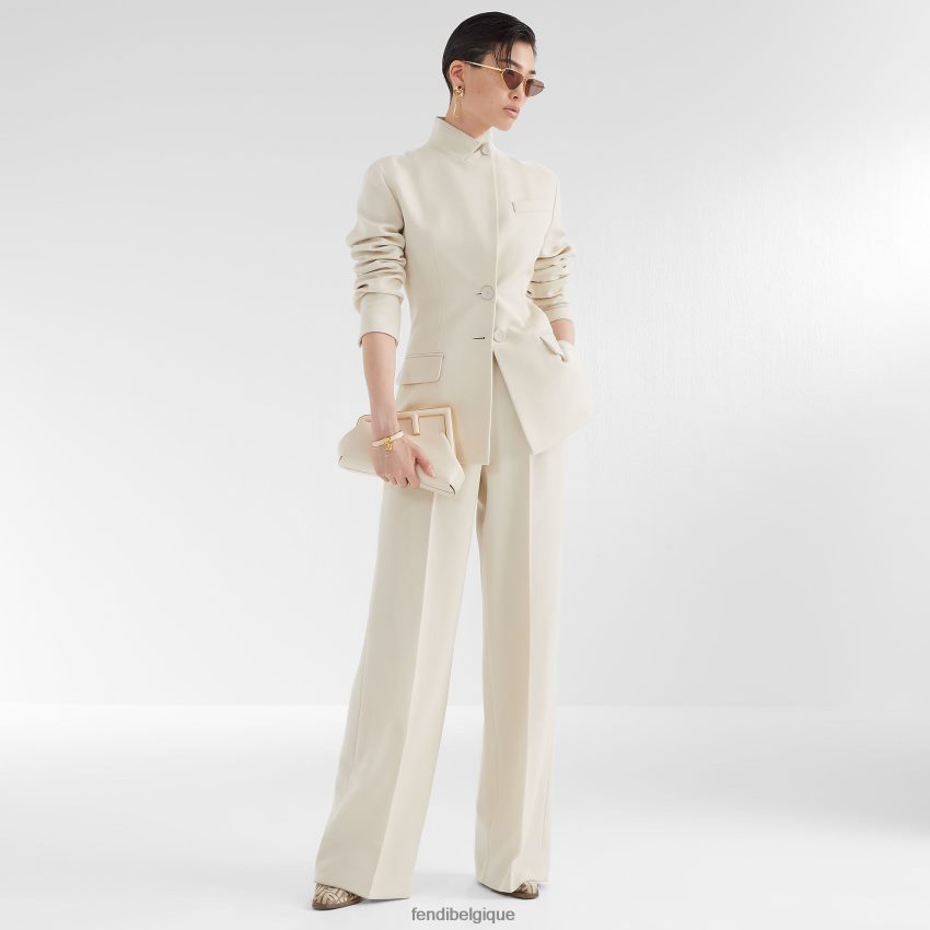 accessoires Fendi sac en cuir camélia blanc femmes 8X8J2J853 Fendi Sac