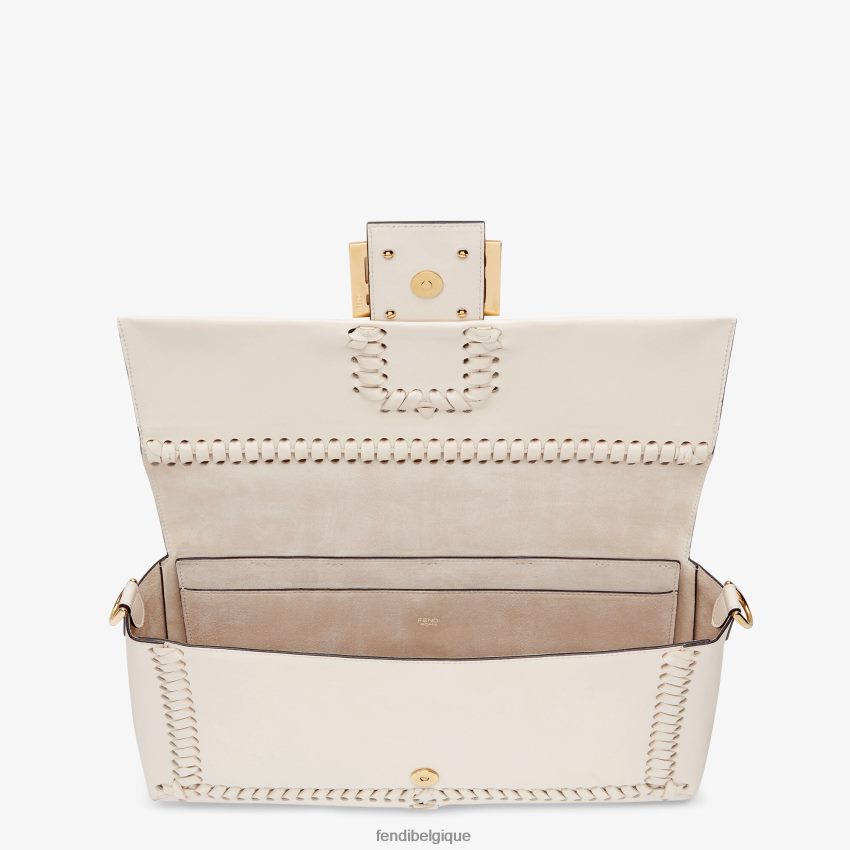 accessoires Fendi sac en cuir camellianappa avec coutures assorties rose femmes 8X8J2J553 Fendi Sac