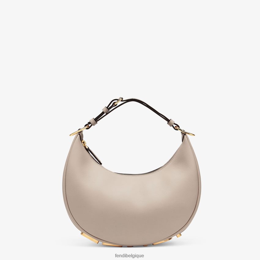 accessoires Fendi sac en cuir colombe gris femmes 8X8J2J541 Fendi Sac