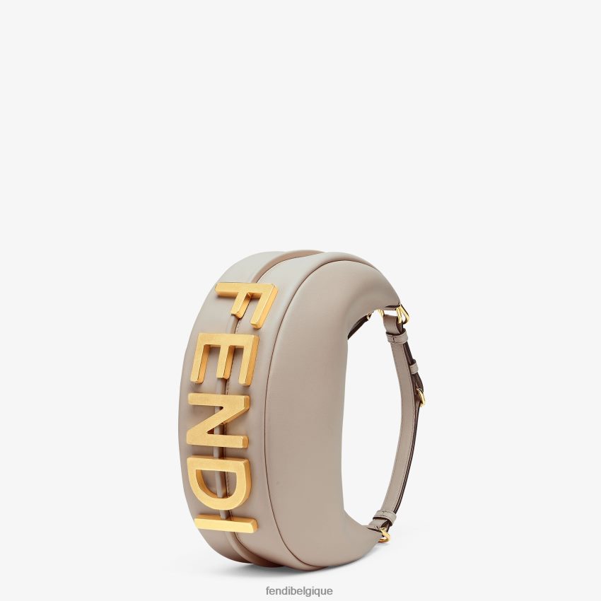 accessoires Fendi sac en cuir colombe gris femmes 8X8J2J541 Fendi Sac