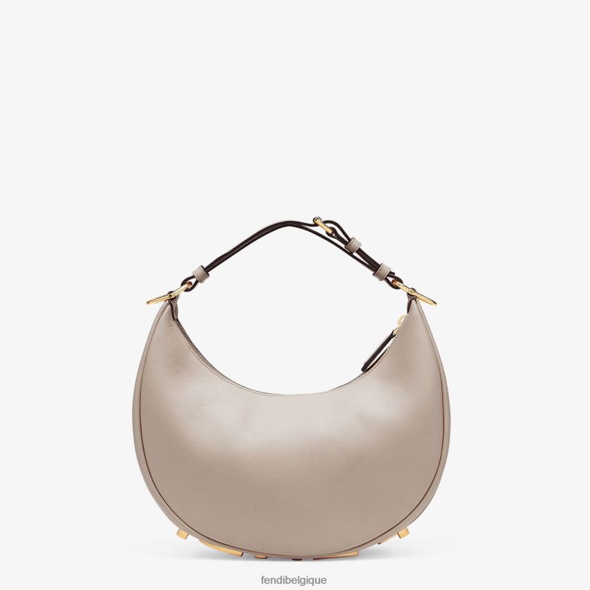 accessoires Fendi sac en cuir colombe gris femmes 8X8J2J541 Fendi Sac