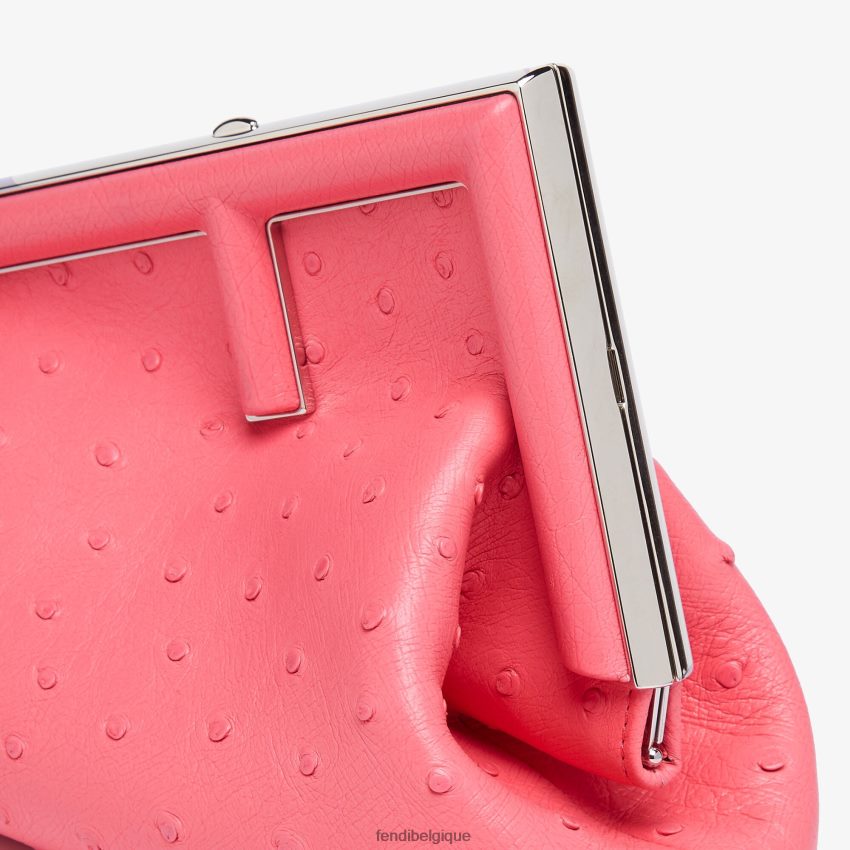 accessoires Fendi sac en cuir d\'autruche rose femmes 8X8J2J775 Fendi Sac