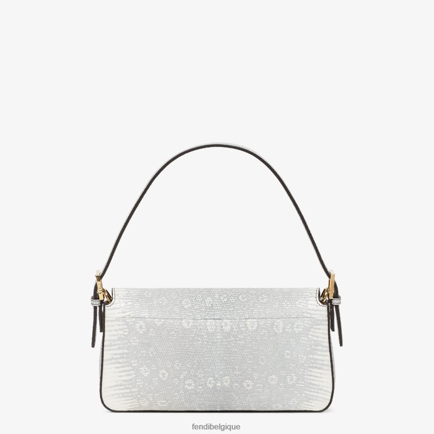 accessoires Fendi sac en cuir de lézard blanc femmes 8X8J2J859 Fendi Sac