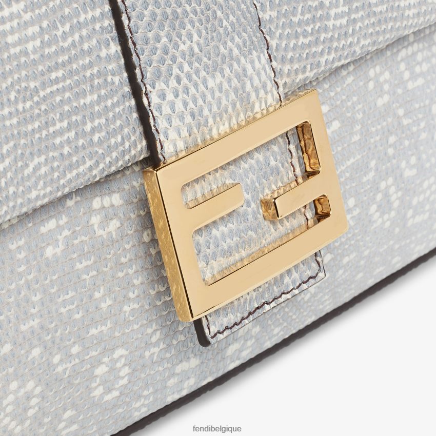 accessoires Fendi sac en cuir de lézard blanc femmes 8X8J2J859 Fendi Sac