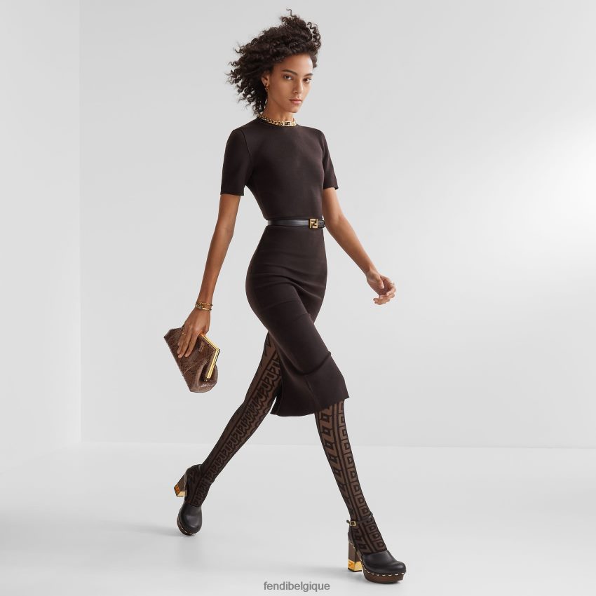 accessoires Fendi sac en cuir de python brun femmes 8X8J2J788 Fendi Belgique