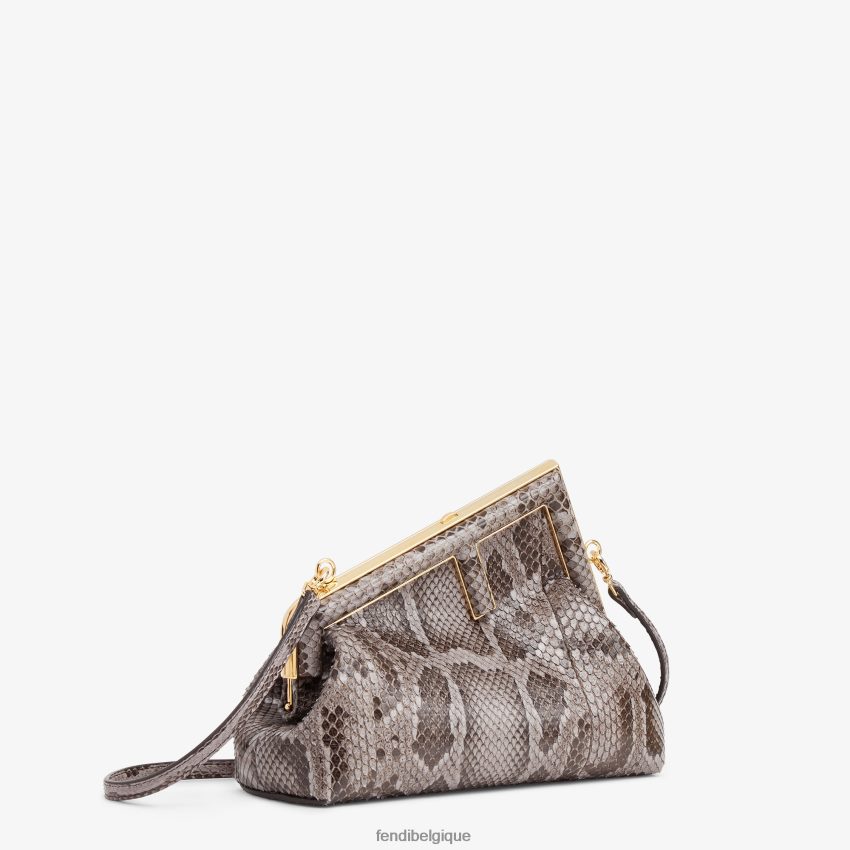 accessoires Fendi sac en cuir de python gris femmes 8X8J2J846 Fendi Lunette De Soleil