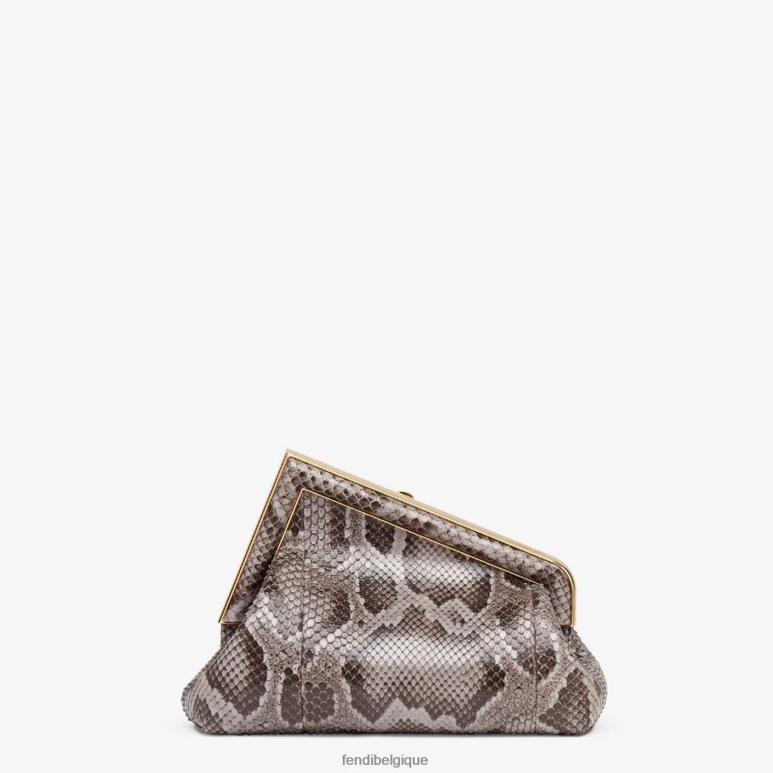 accessoires Fendi sac en cuir de python gris femmes 8X8J2J846 Fendi Lunette De Soleil