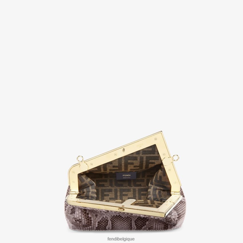 accessoires Fendi sac en cuir de python gris femmes 8X8J2J846 Fendi Lunette De Soleil