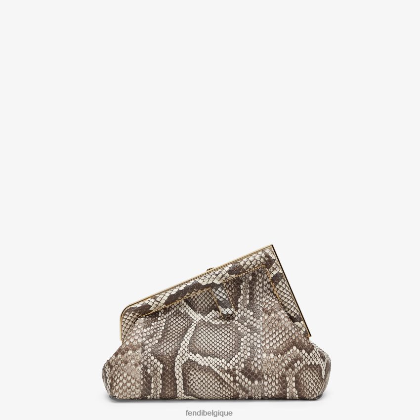 accessoires Fendi sac en cuir de python naturel multicolore femmes 8X8J2J891 Fendi Lunette De Soleil