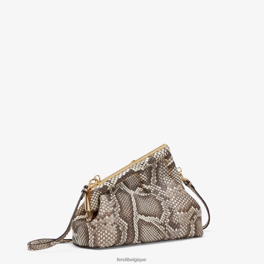 accessoires Fendi sac en cuir de python naturel multicolore femmes 8X8J2J891 Fendi Lunette De Soleil