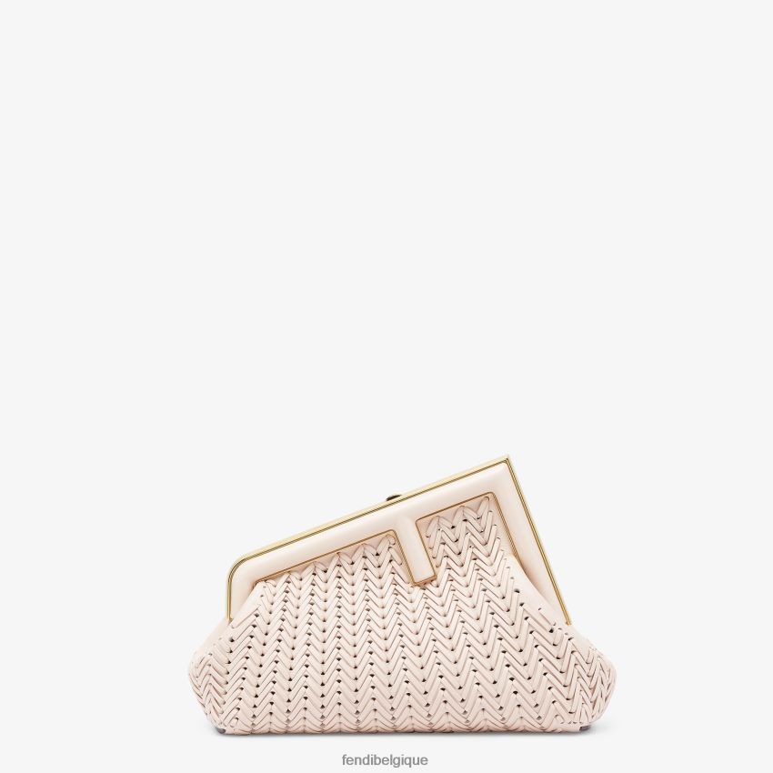 accessoires Fendi sac en cuir entrelacé camélia rose femmes 8X8J2J555 Fendi Lunette De Soleil