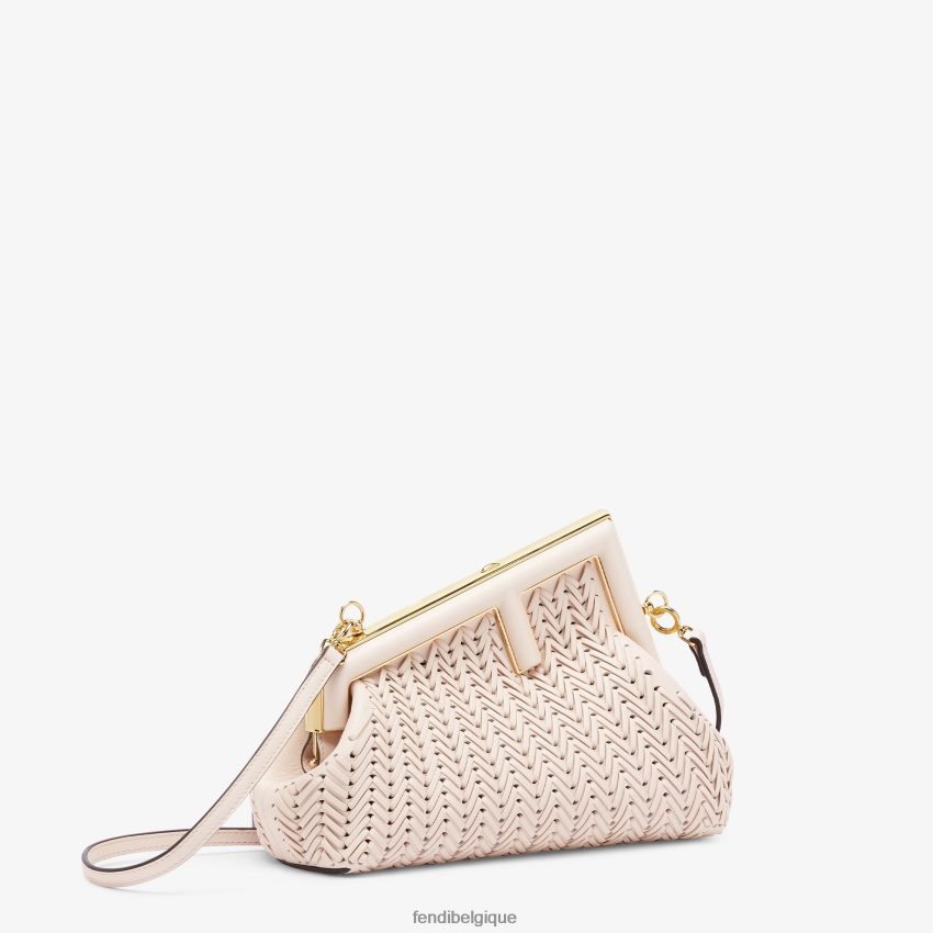 accessoires Fendi sac en cuir entrelacé camélia rose femmes 8X8J2J555 Fendi Lunette De Soleil