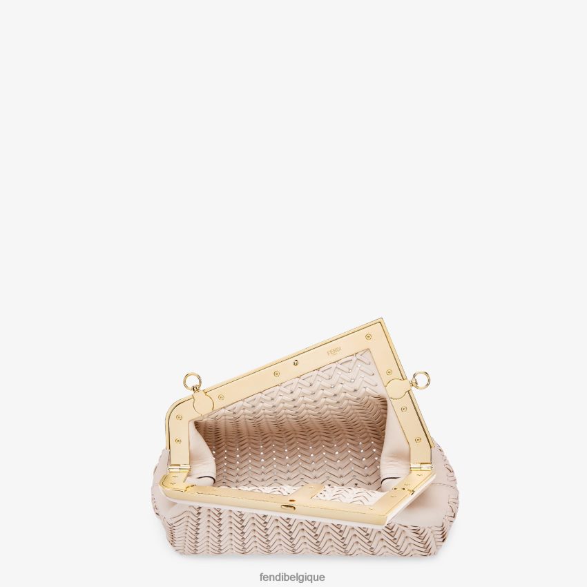 accessoires Fendi sac en cuir entrelacé camélia rose femmes 8X8J2J555 Fendi Lunette De Soleil