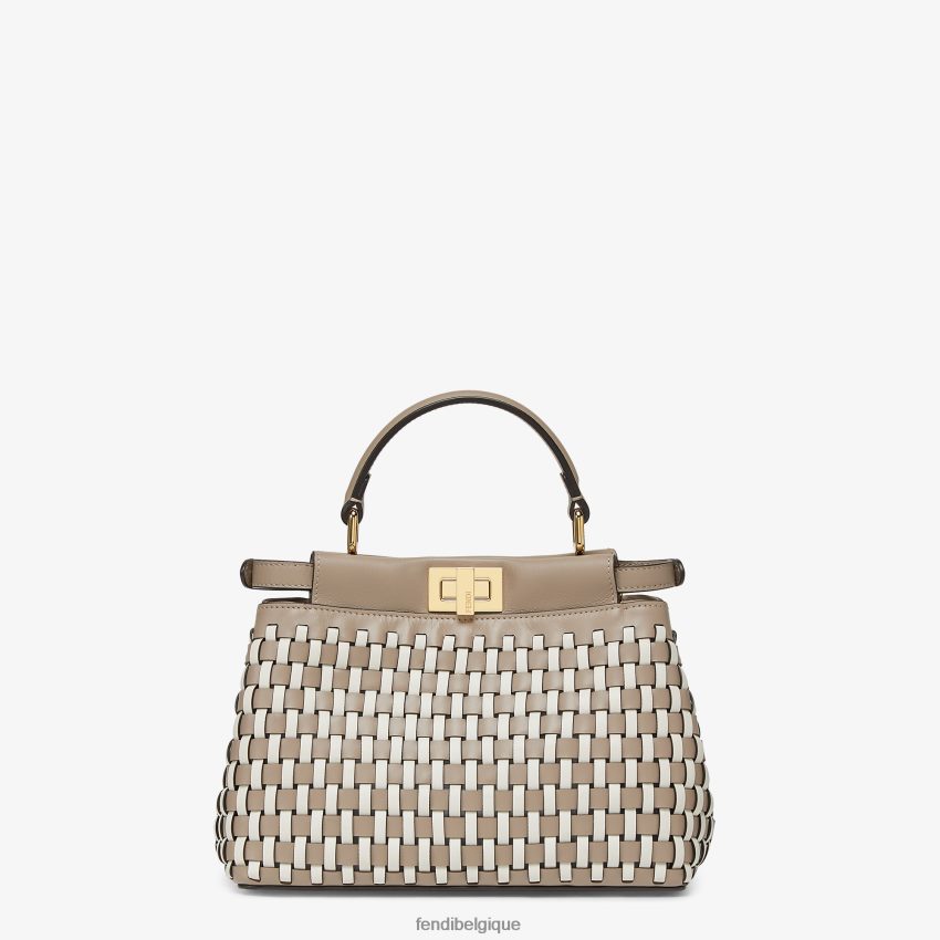 accessoires Fendi sac en cuir entrelacé colombe multicolore femmes 8X8J2J607 Fendi Sac