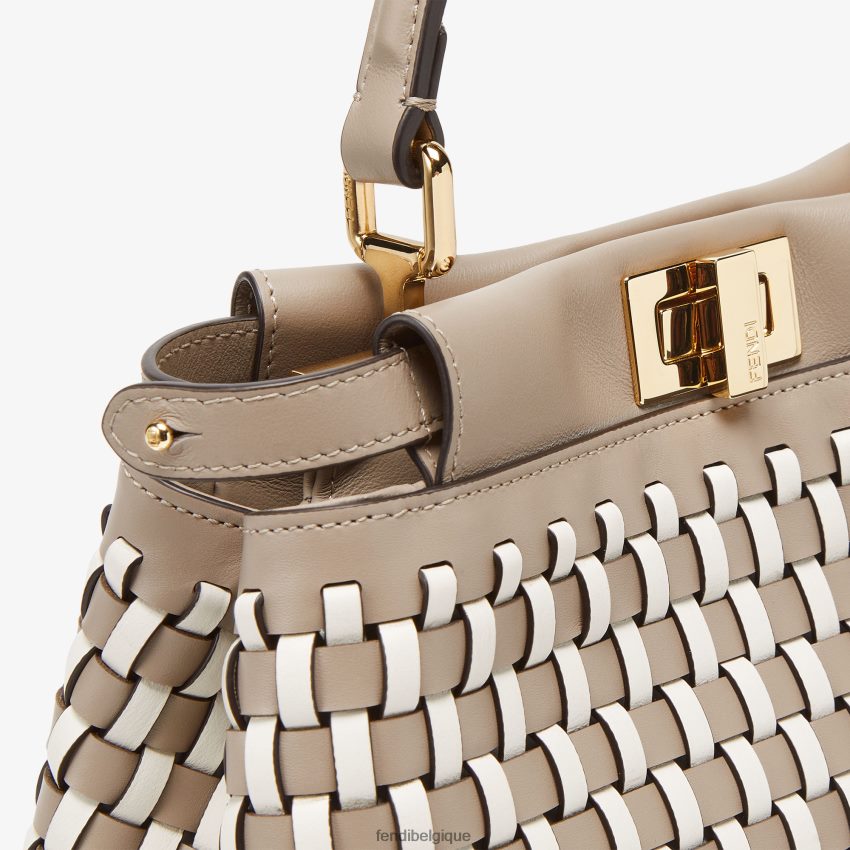 accessoires Fendi sac en cuir entrelacé colombe multicolore femmes 8X8J2J607 Fendi Sac