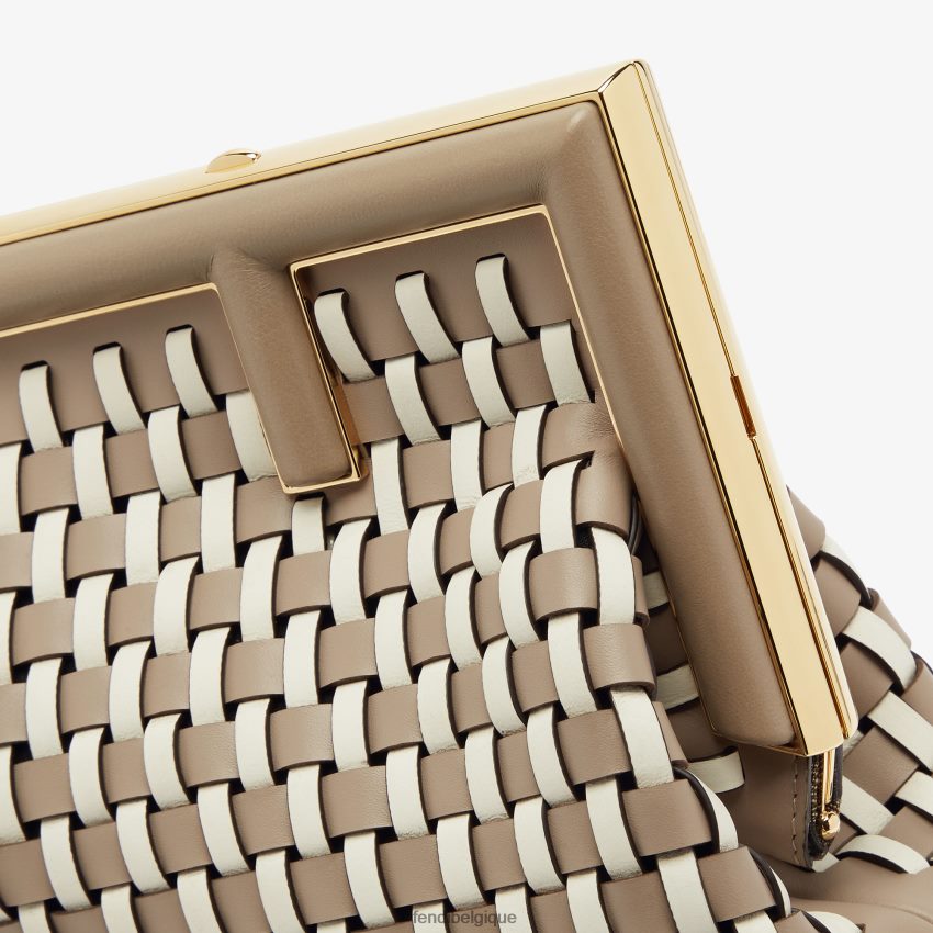 accessoires Fendi sac en cuir entrelacé colombe multicolore femmes 8X8J2J610 Fendi Sac