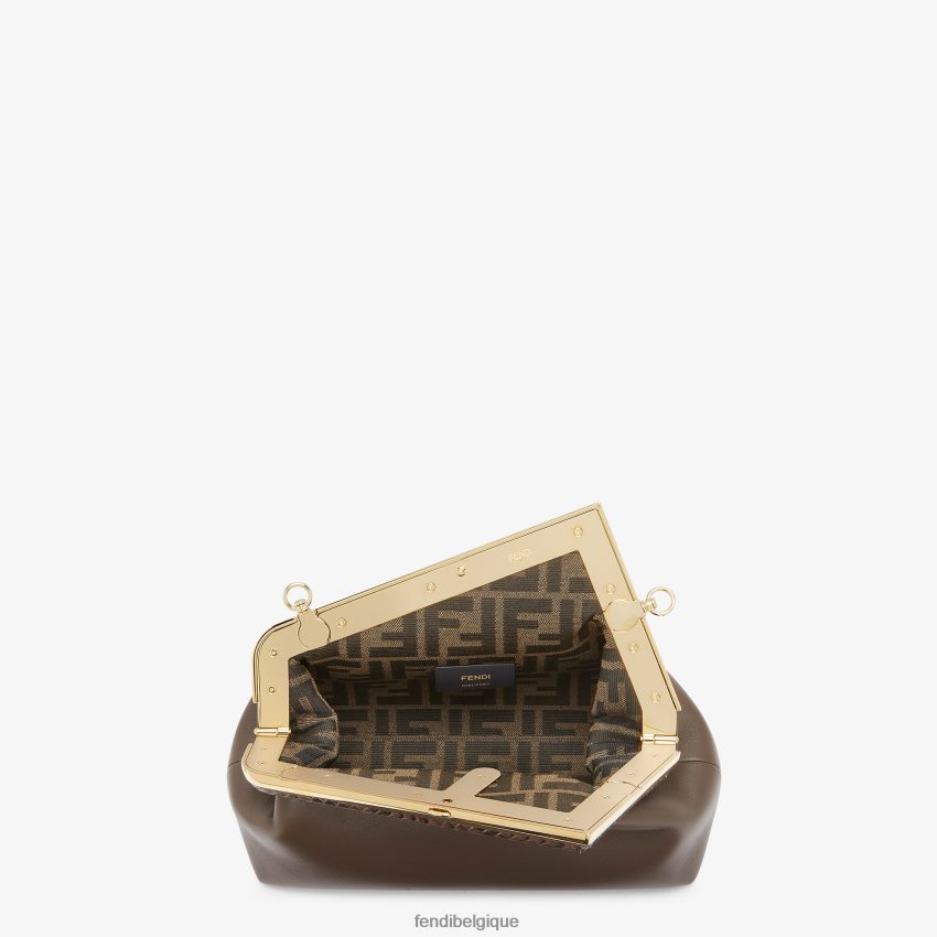 accessoires Fendi sac en cuir et python brun femmes 8X8J2J765 Fendi Lunette De Soleil