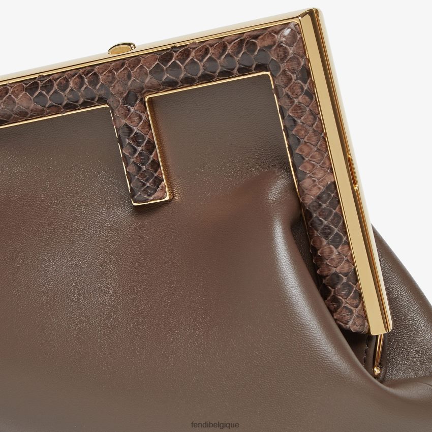 accessoires Fendi sac en cuir et python brun femmes 8X8J2J765 Fendi Lunette De Soleil