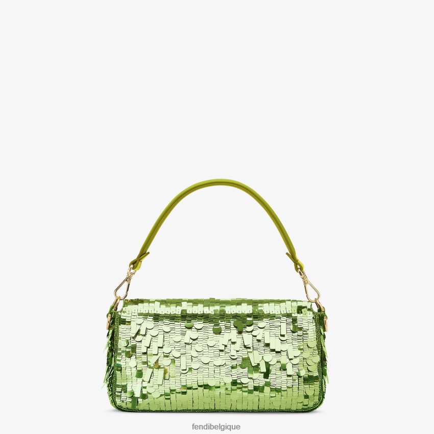 accessoires Fendi sac en cuir et sequins acidulés vert femmes 8X8J2J792 Fendi Lunette De Soleil