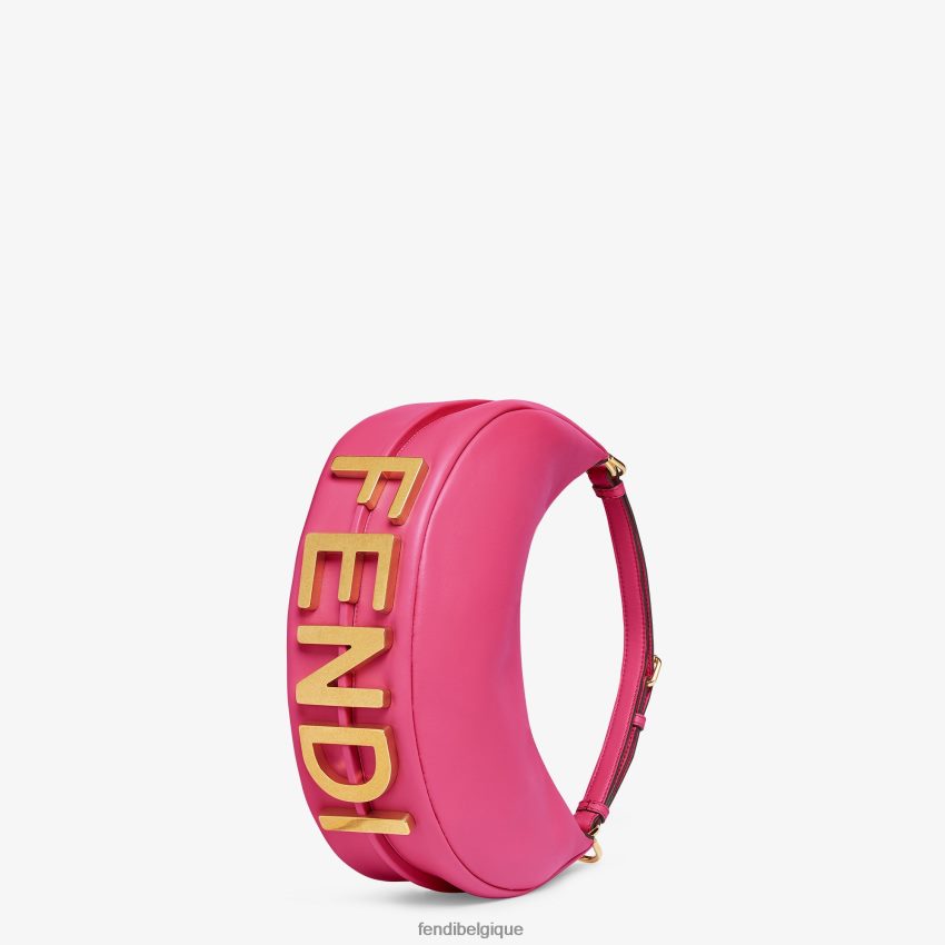 accessoires Fendi sac en cuir fuchsia rose femmes 8X8J2J569 Fendi Belgique