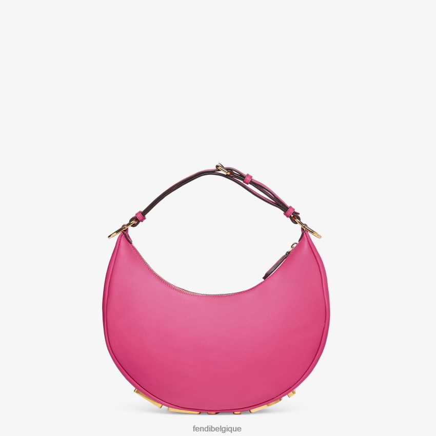 accessoires Fendi sac en cuir fuchsia rose femmes 8X8J2J569 Fendi Belgique