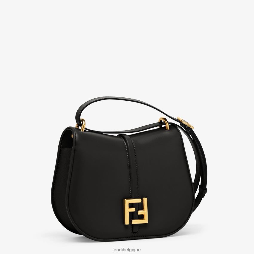 accessoires Fendi sac en cuir lisse et pleine fleur noir femmes 8X8J2J520 Fendi Sac