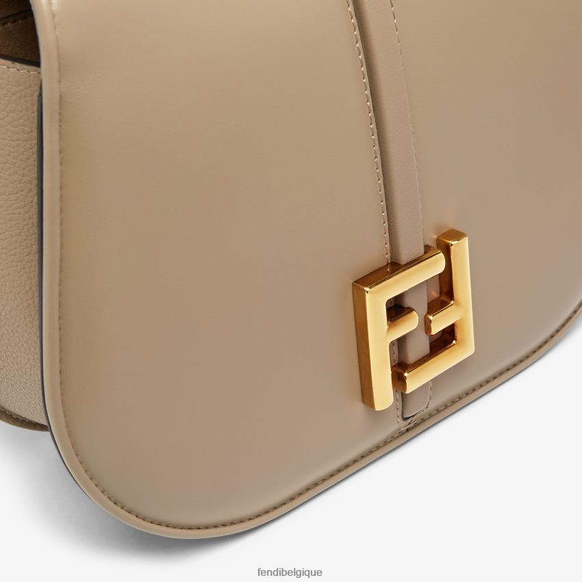 accessoires Fendi sac en cuir lisse tourterelle et cuir pleine fleur gris femmes 8X8J2J559 Fendi Sac