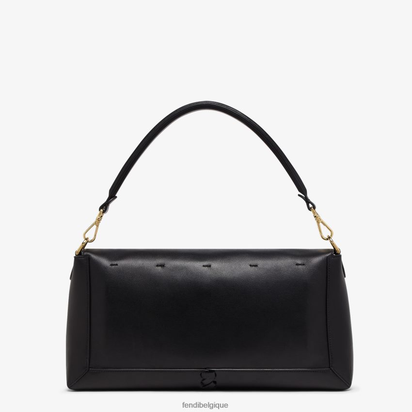 accessoires Fendi sac en cuir nappa avec filetage assorti noir femmes 8X8J2J563 Fendi Belgique