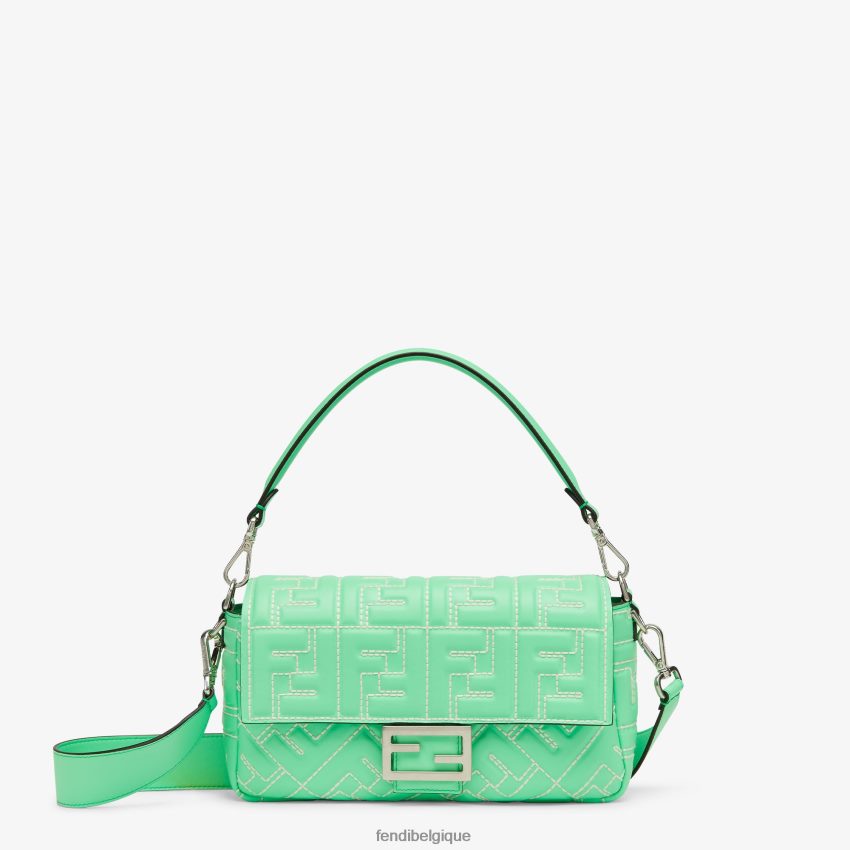 accessoires Fendi sac en cuir nappa avec motif ff cousu vert femmes 8X8J2J710 Fendi Belgique