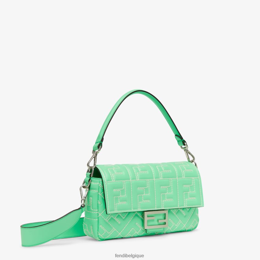 accessoires Fendi sac en cuir nappa avec motif ff cousu vert femmes 8X8J2J710 Fendi Belgique