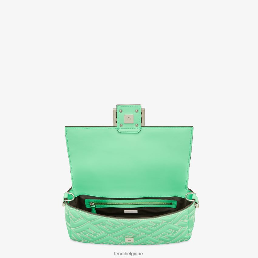 accessoires Fendi sac en cuir nappa avec motif ff cousu vert femmes 8X8J2J710 Fendi Belgique