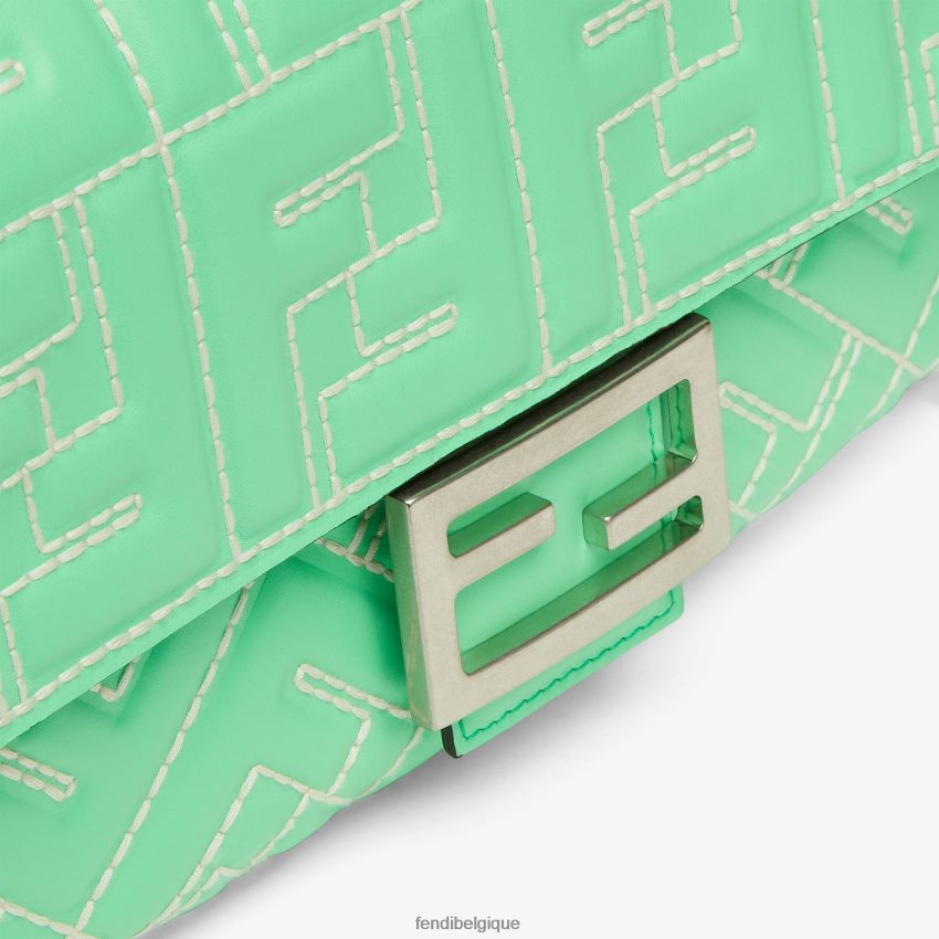 accessoires Fendi sac en cuir nappa avec motif ff cousu vert femmes 8X8J2J710 Fendi Belgique