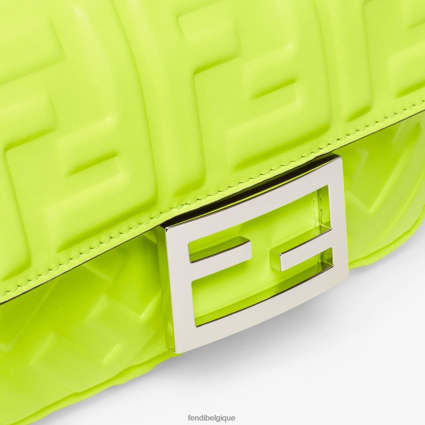 accessoires Fendi sac en cuir nappa fluo jaune femmes 8X8J2J664 Fendi Sac