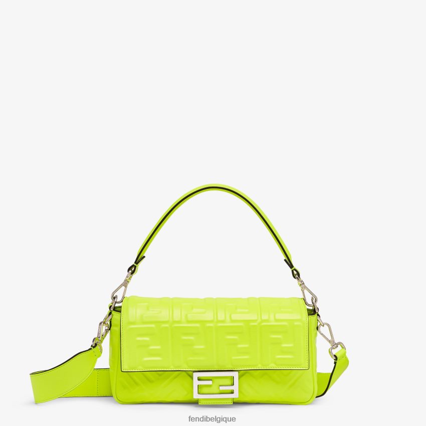 accessoires Fendi sac en cuir nappa fluo jaune femmes 8X8J2J665 Fendi Belgique
