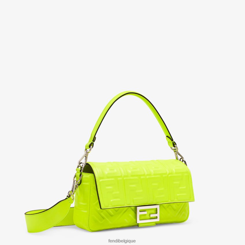 accessoires Fendi sac en cuir nappa fluo jaune femmes 8X8J2J665 Fendi Belgique