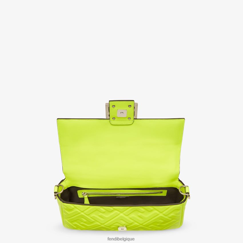 accessoires Fendi sac en cuir nappa fluo jaune femmes 8X8J2J665 Fendi Belgique