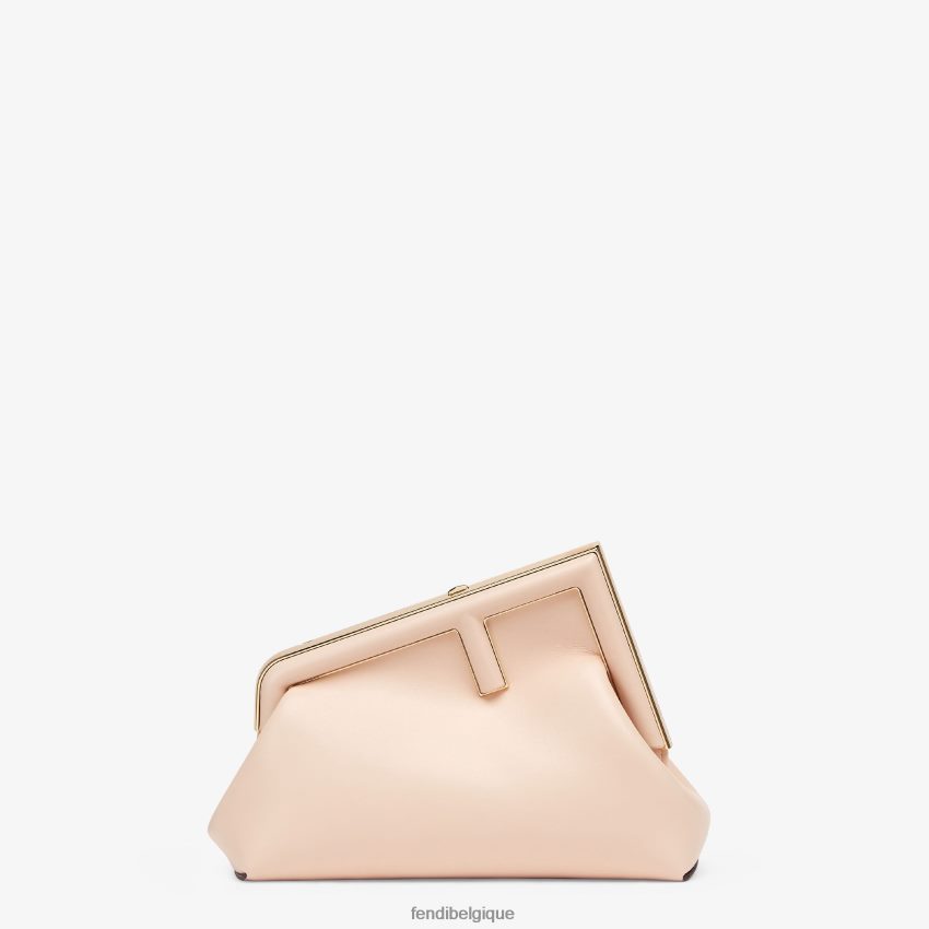 accessoires Fendi sac en cuir pâle rose femmes 8X8J2J847 Fendi Sac