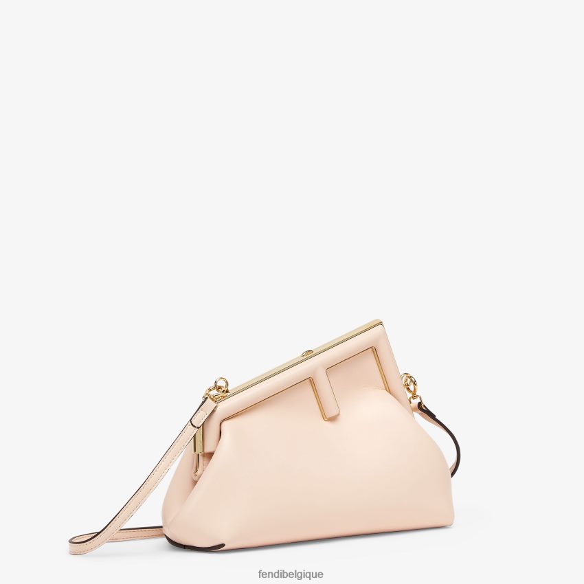 accessoires Fendi sac en cuir pâle rose femmes 8X8J2J847 Fendi Sac