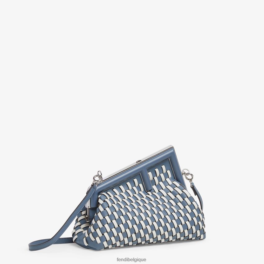 accessoires Fendi sac en cuir tressé multicolore femmes 8X8J2J685 Fendi Sac