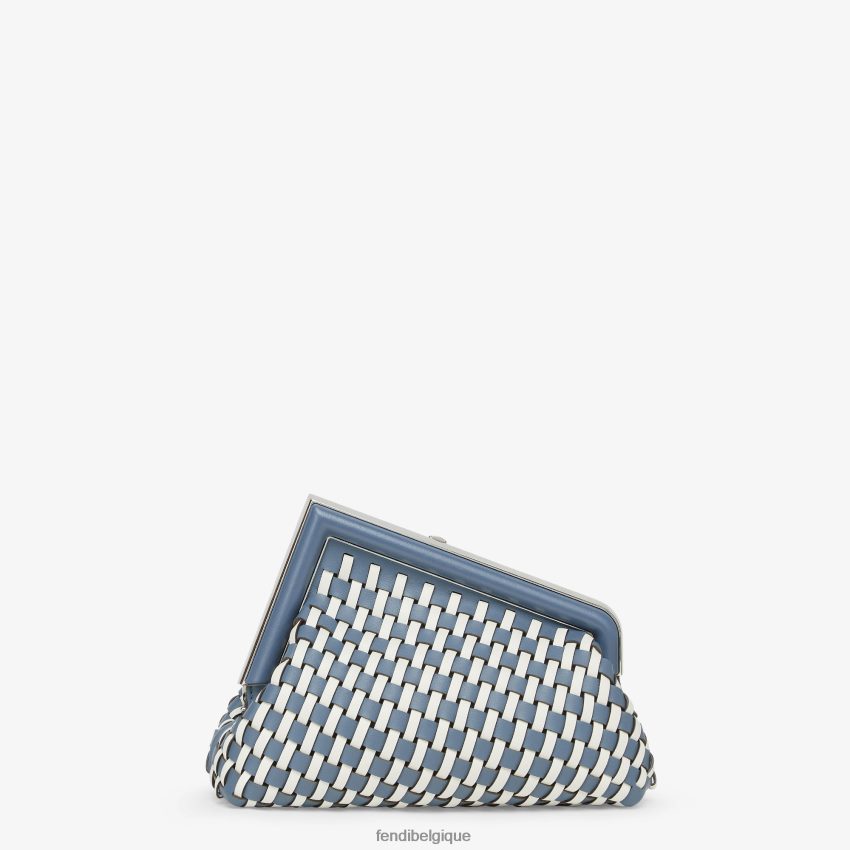 accessoires Fendi sac en cuir tressé multicolore femmes 8X8J2J685 Fendi Sac