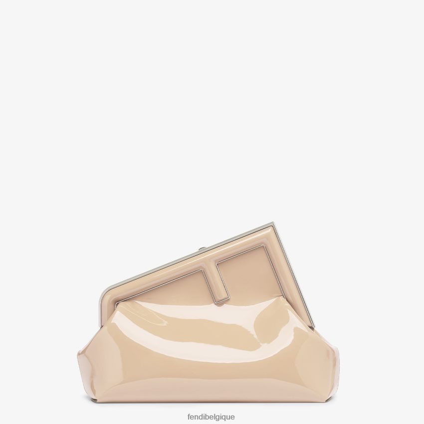 accessoires Fendi sac en cuir verni beige femmes 8X8J2J703 Fendi Sac