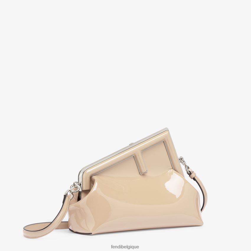 accessoires Fendi sac en cuir verni beige femmes 8X8J2J703 Fendi Sac