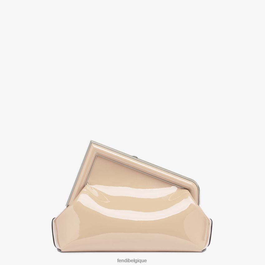 accessoires Fendi sac en cuir verni beige femmes 8X8J2J703 Fendi Sac