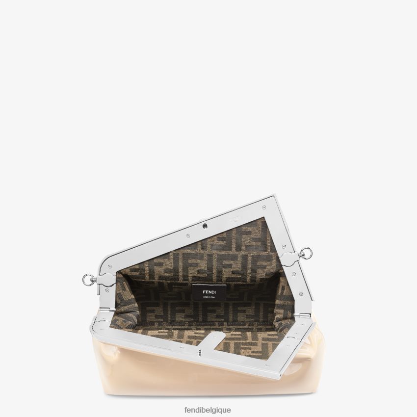 accessoires Fendi sac en cuir verni beige femmes 8X8J2J703 Fendi Sac